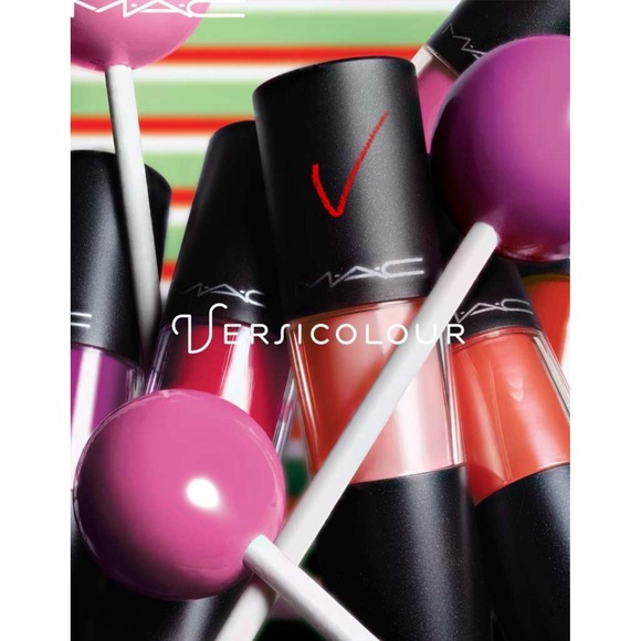 MAC Cosmetics Other - K Beauty MAC Versicolour Stain Lipstick Gloss ENERGY SHOT Pink Nude Full Size x2